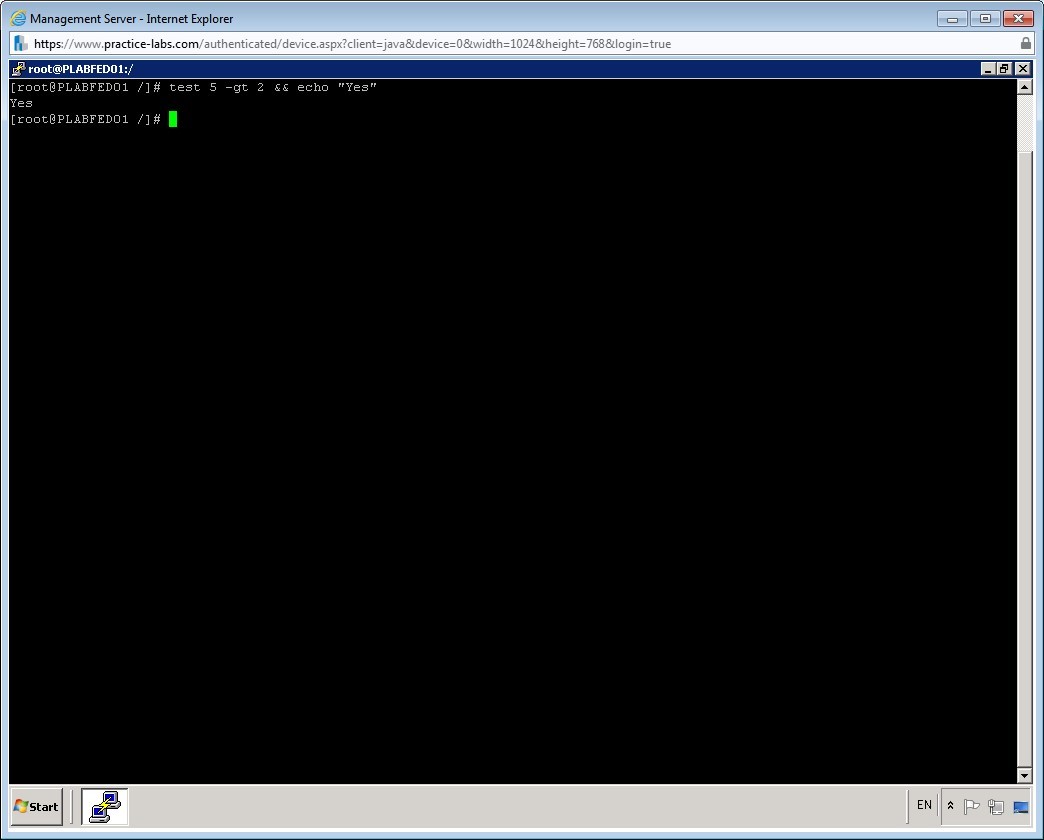 Practice Labs screenshot.